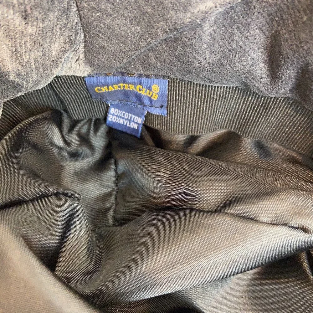 Charter Club Cloche Hat Gray Velours